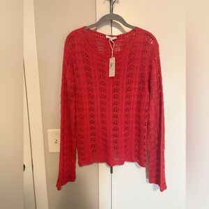 Z Supply Azura Crochet Sweater Women’s Size Large NWT